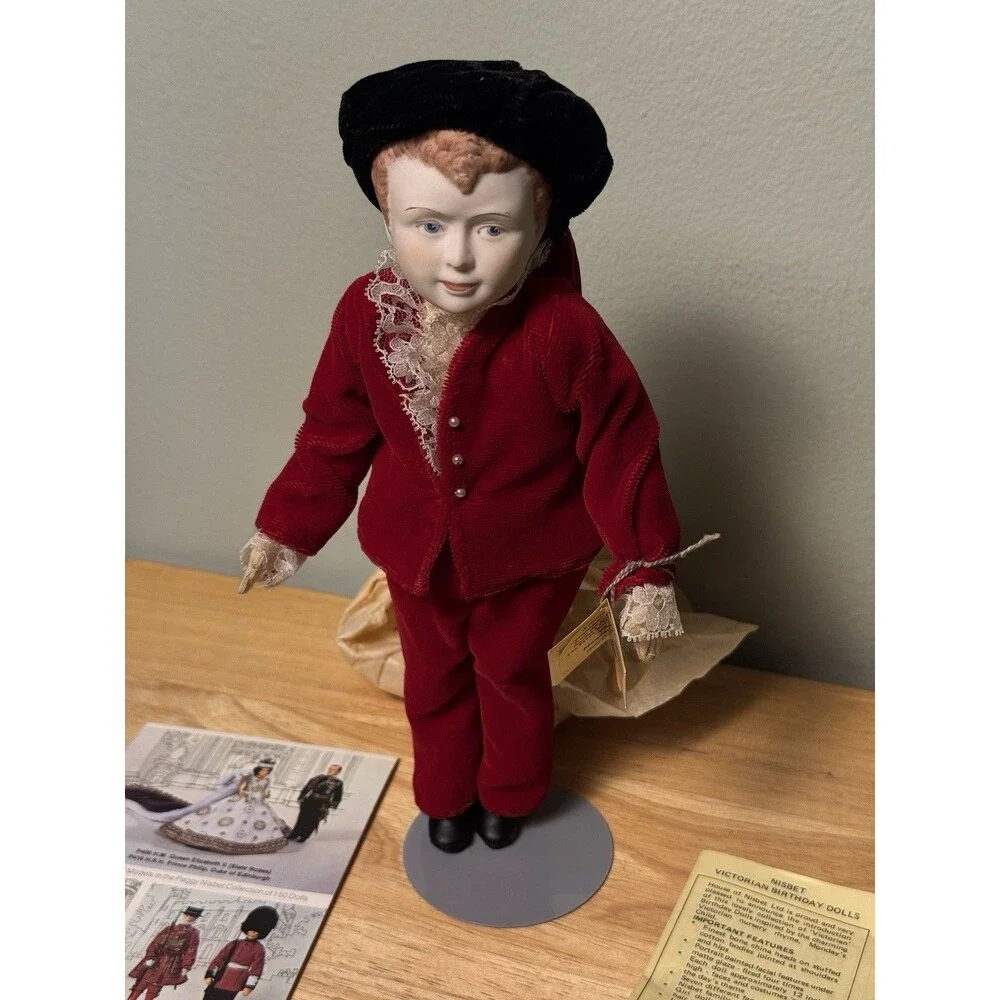 Vintage House Of Nisbet Victorian Birthday Doll “Monday’s Boy” V851 Original Box